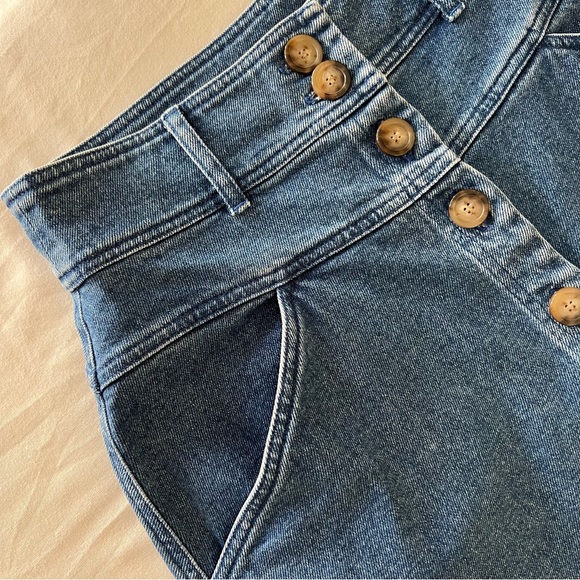 Sezane Jona Skirt in Light Blue Denim - Picture 9 of 16